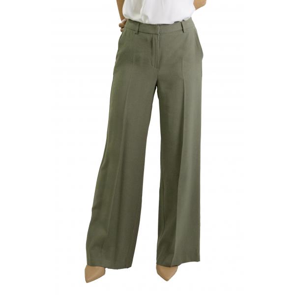 Pantalone in viscosa con bottone palazzo Options 